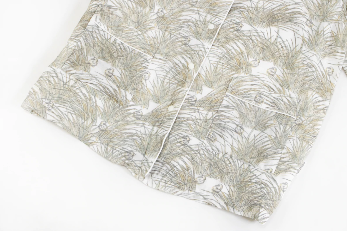 Women's Bamboo Long Sleeve Button-up PJ Set - Seagulls & Seagrass