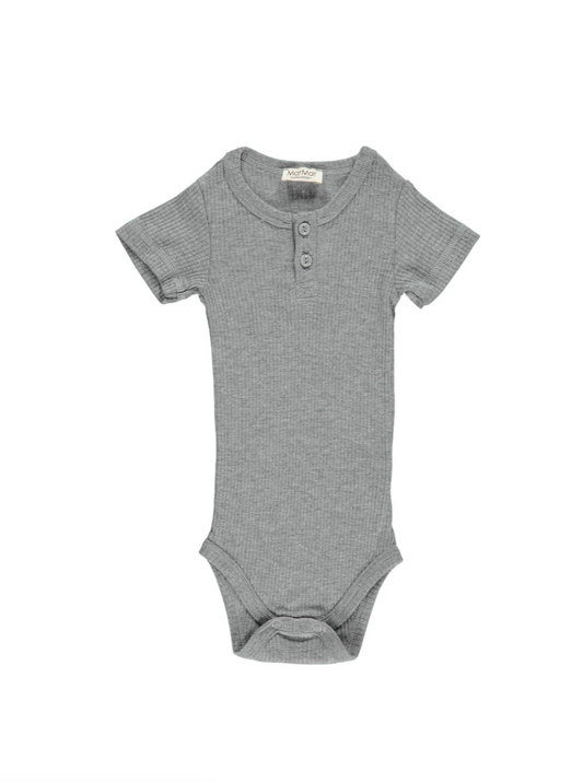 MarMar Body SS, Bodysuit - Grey Melange