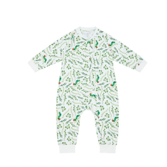 Bamboo Jersey One-Piece Zip Footless Sleeper- Eric Carle Herb Garden