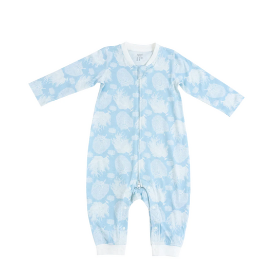 Bamboo Long Sleeve Romper - Sea Fan