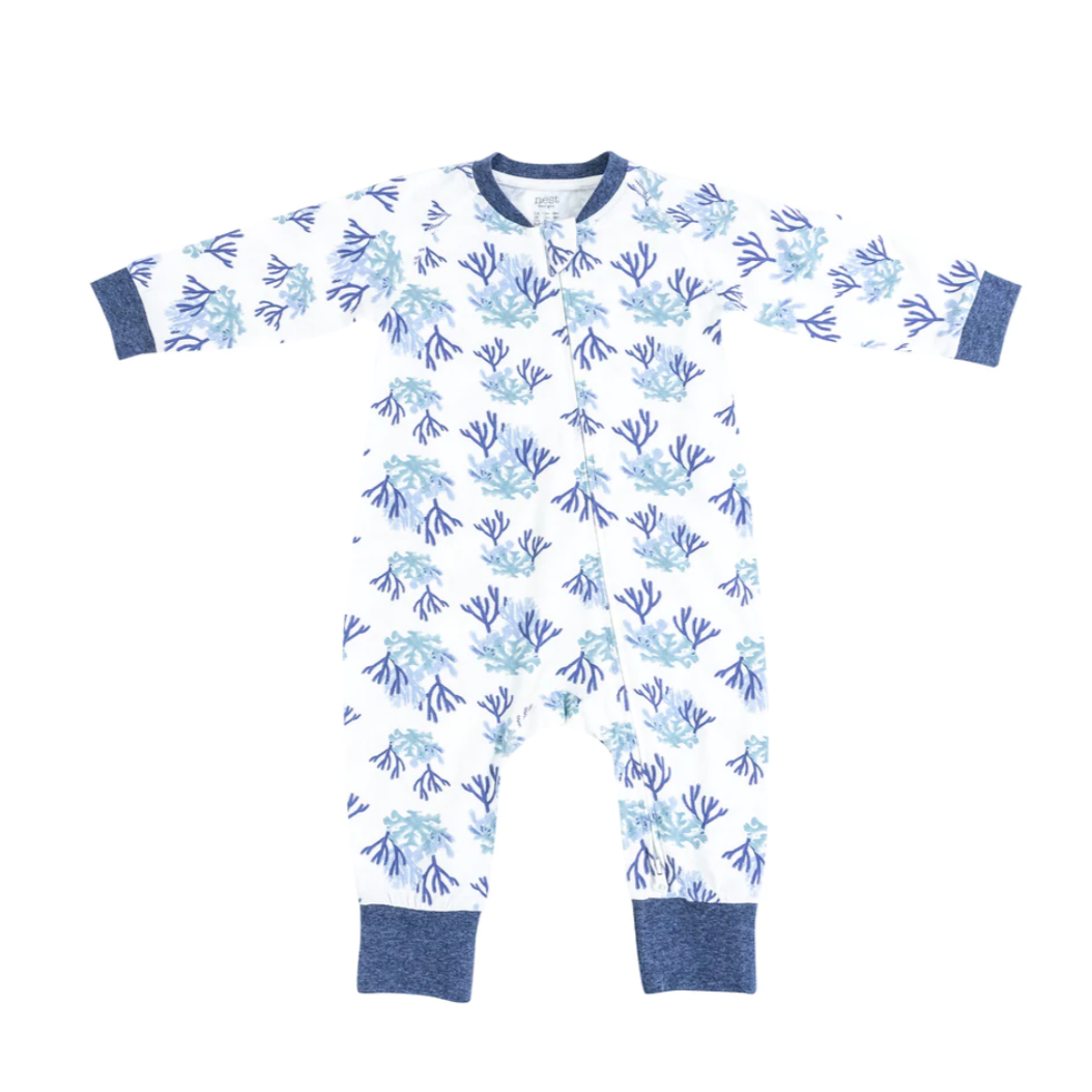 Bamboo Jersey Two-Piece Long Sleeve PJ Set - Basking Buddies 18-24M