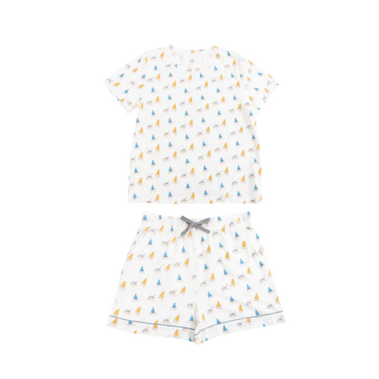 Women's Bamboo Jersey Short Sleeve PJ Set - Hermit Pals