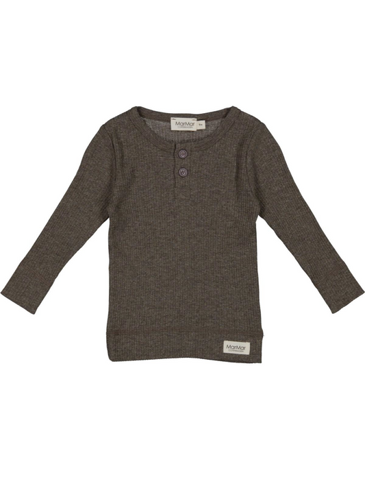 MarMar Long Sleeve Henley - Coffee Mel.