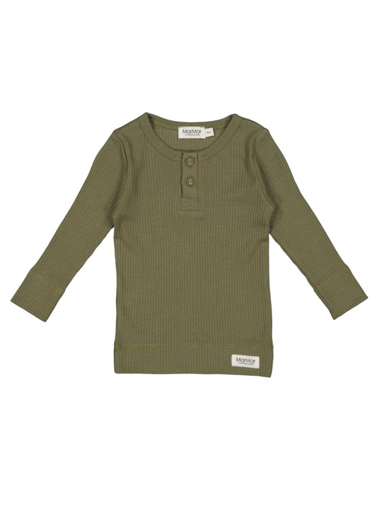 MarMar Long Sleeve Henley - Pickle
