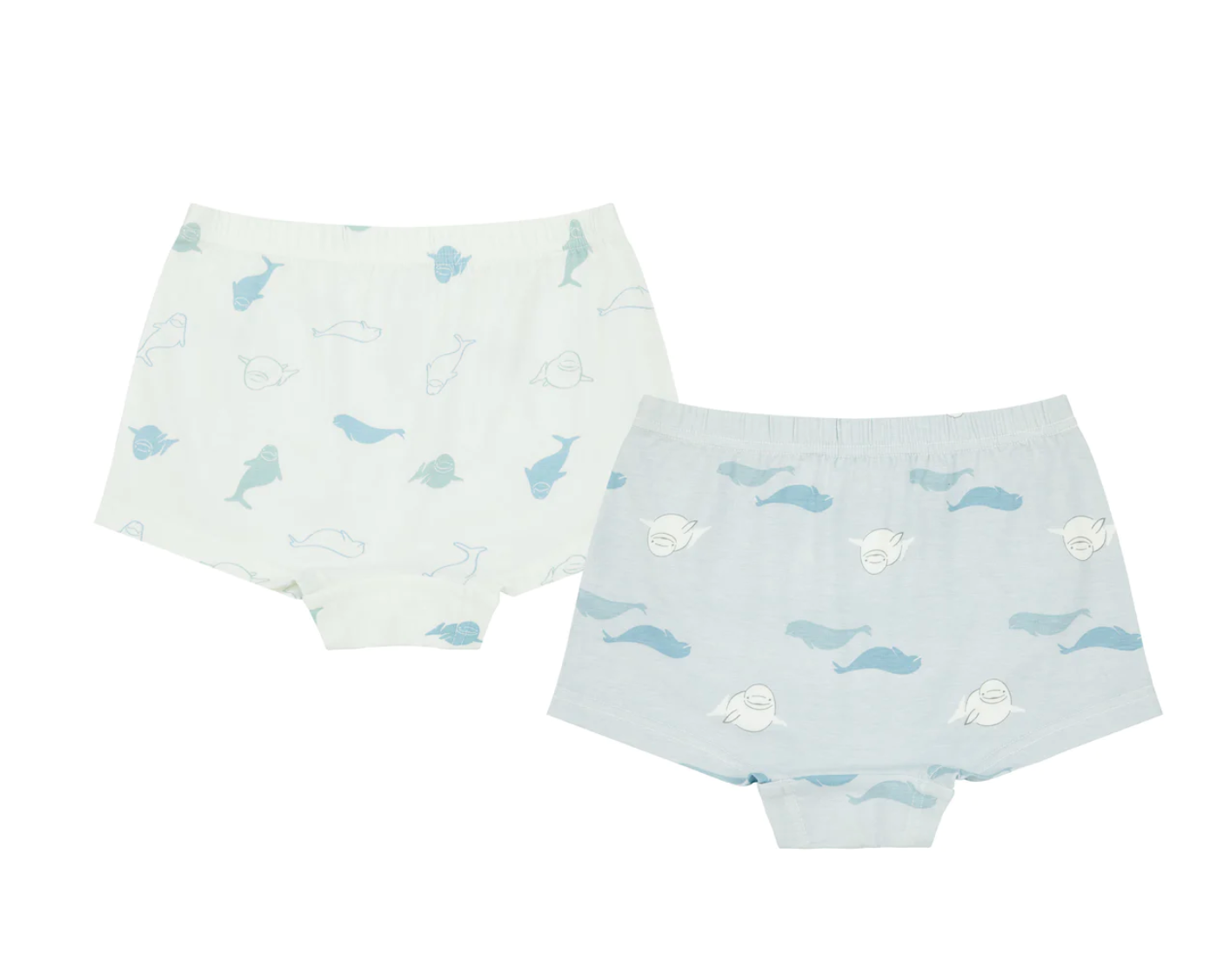 Bamboo Girls Boy Short Underwear (2 Pack) - Belugas – Littlebigpenguin