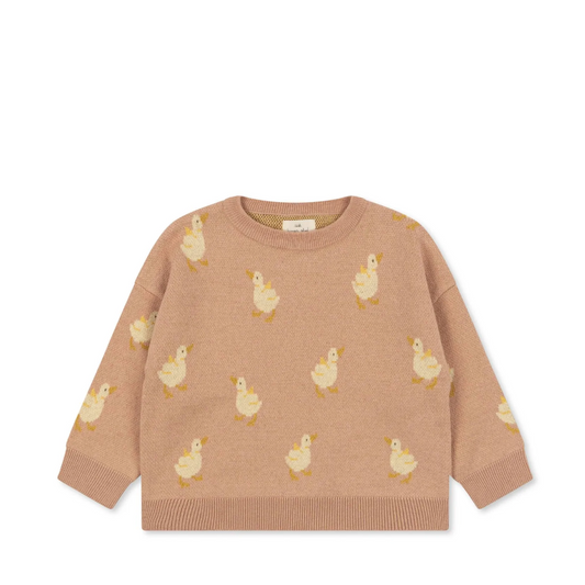 Lapis knit blouse - maple sugar duckling