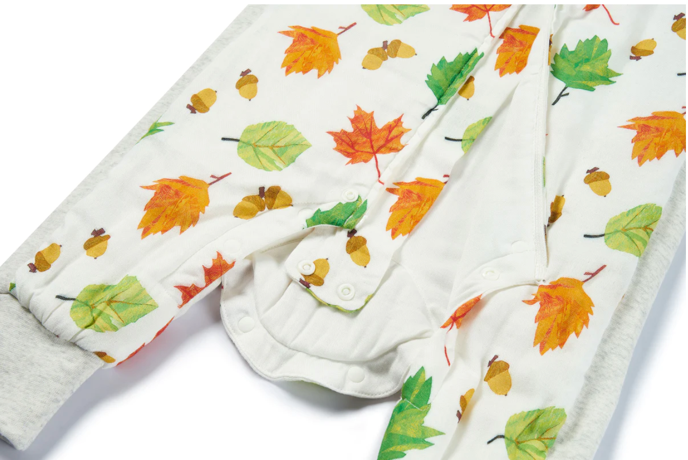 Raglan Bamboo Cozy Footed Sleep Bag 2.5 TOG - Eric Carle Autumn Leaves