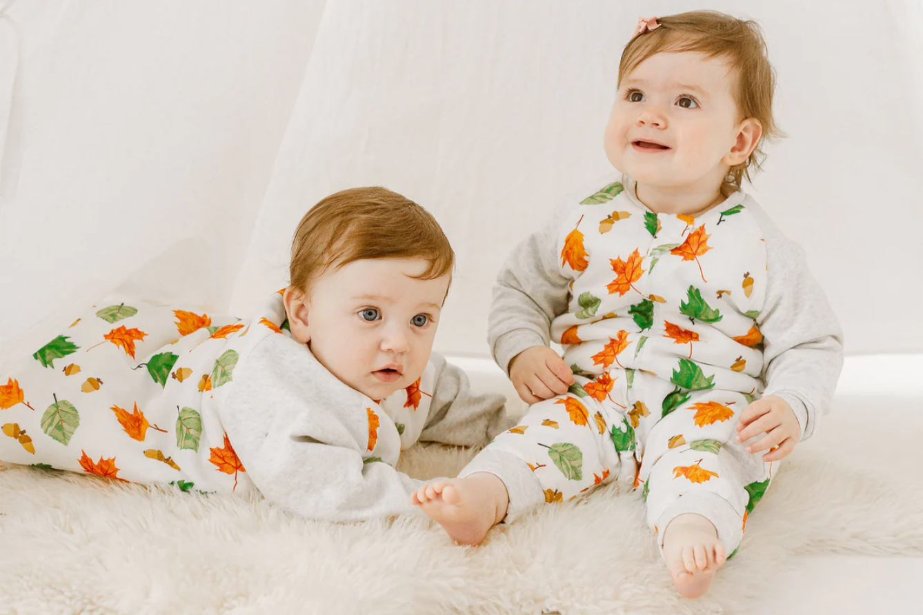 Raglan Bamboo Cozy Footed Sleep Bag 2.5 TOG - Eric Carle Autumn Leaves