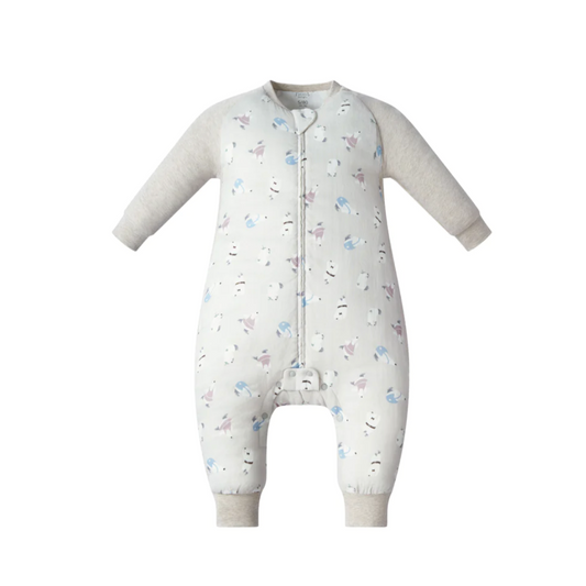 Raglan Bamboo Long Sleeve Footed Sleep Bag 2.5 TOG - Winter Skate