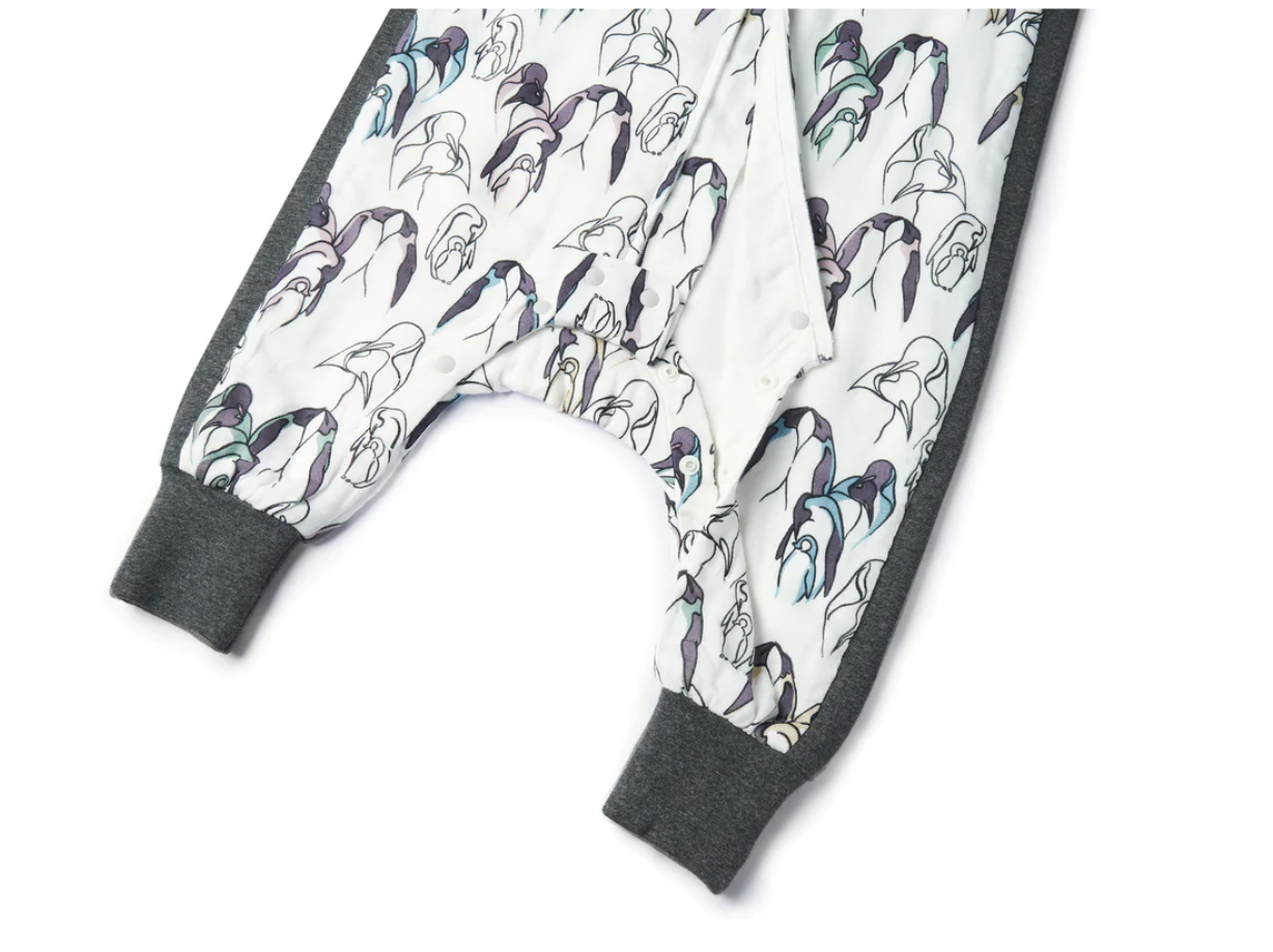 Bamboo Long Sleeve Footed Sleep Bag 1.0 TOG - Penguin Love