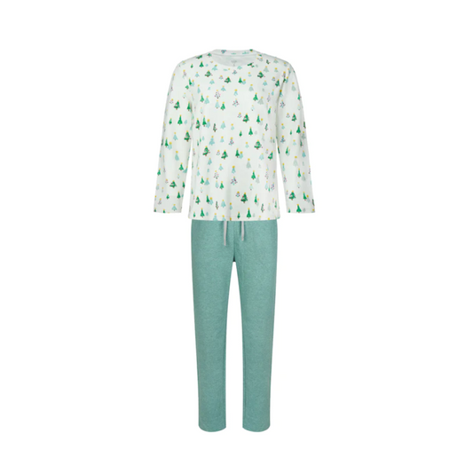 Women's Organic Cotton Long Sleeve PJ Set - Twinkle Trees