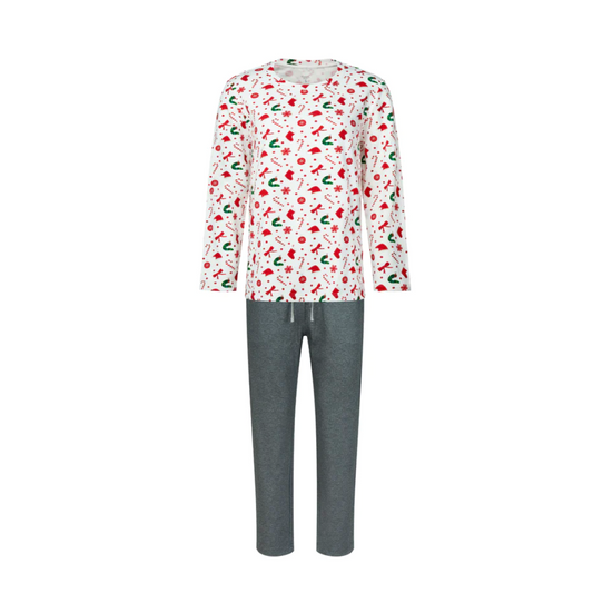 Women's Organic Cotton Long Sleeve PJ Set - Eric Carle Candy Cane Lane