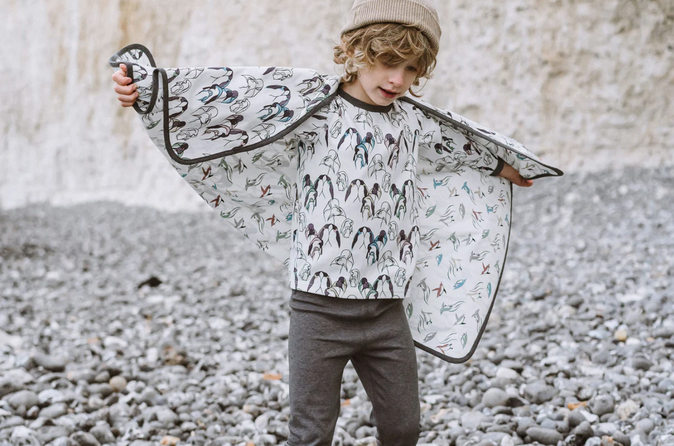 Organic Cotton Two-Piece Long Sleeve PJ Set - Penguin Love