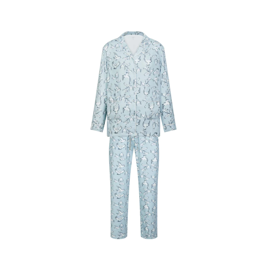 Women's Bamboo Long sleeve Button-up PJ Set - Guess Hoo