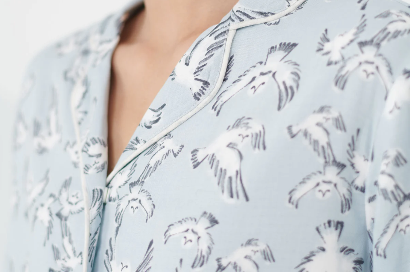 Women's Bamboo Long sleeve Button-up PJ Set - Guess Hoo