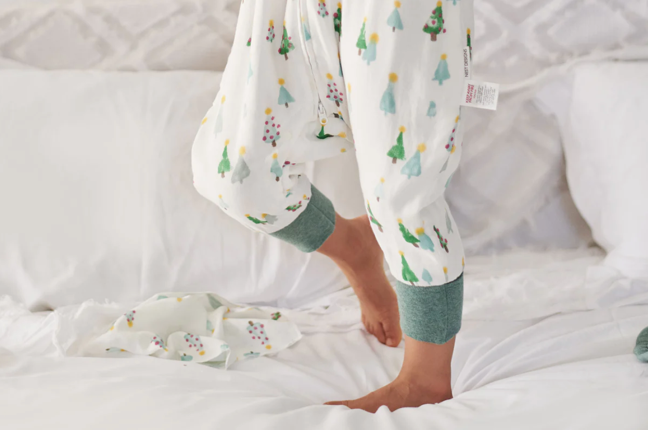 Bamboo Jersey Footed Sleep Bag 2.5 TOG - Twinkle Trees
