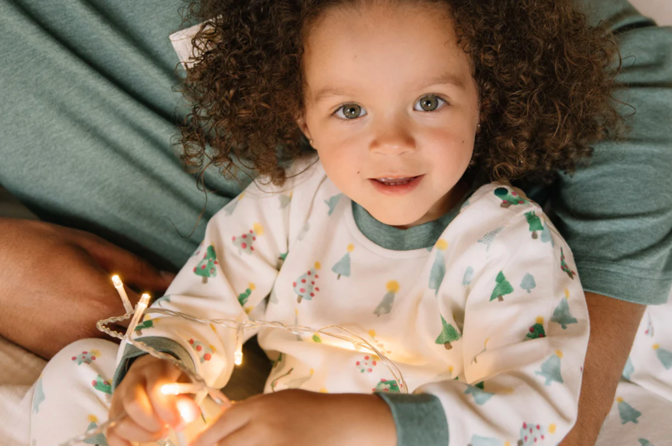 Organic Cotton Two-Piece PJ Set - Twinkle Trees (12-18M Only)