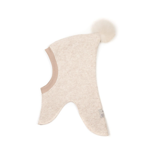 TRAINEE Balaclava W/ Alpaca Pom Pom Sand/Light Camel
