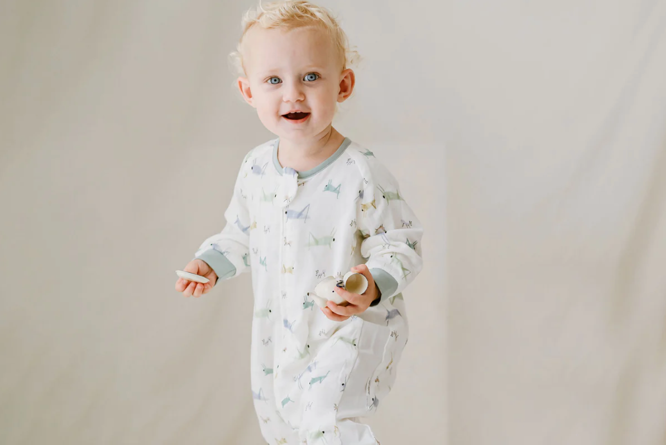 Bamboo Pima Long Sleeve Footed Sleep Bag 0.6 TOG - The Ant & The Grasshopper