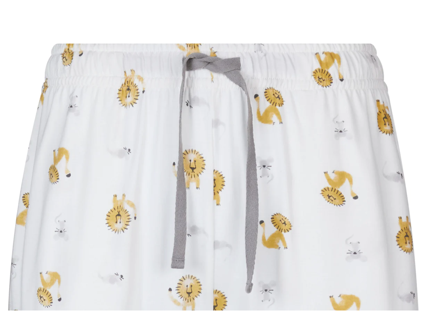 Women's Bamboo Jersey Short Sleeve Button-up PJ Set - The Lion & The Mouse