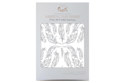 Crib Sheet (Bamboo) - Feather White