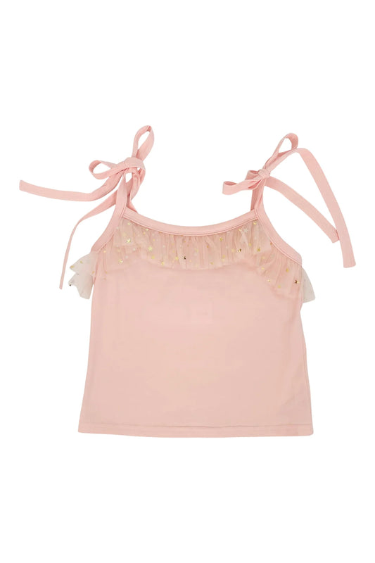 DOLLY® COTTON TOP WITH STARS & MOON ⭐️ 🌙 TULLE BALLET PINK