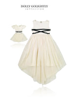 DOLLY GOLIGHTLY BALLERINA LACE UP WAIST DRESS I ♥COFFEE