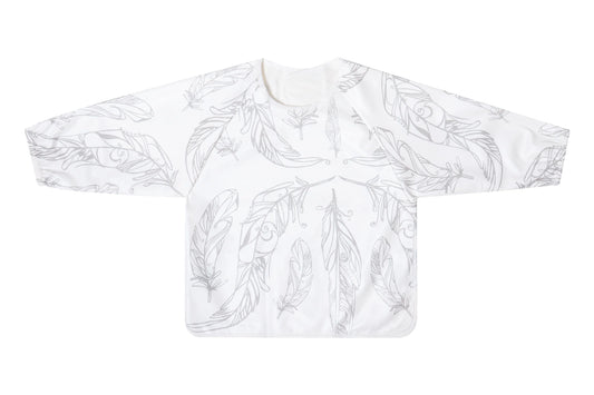 Poly Long Sleeve Bib Cover (Recycled) - Feather White