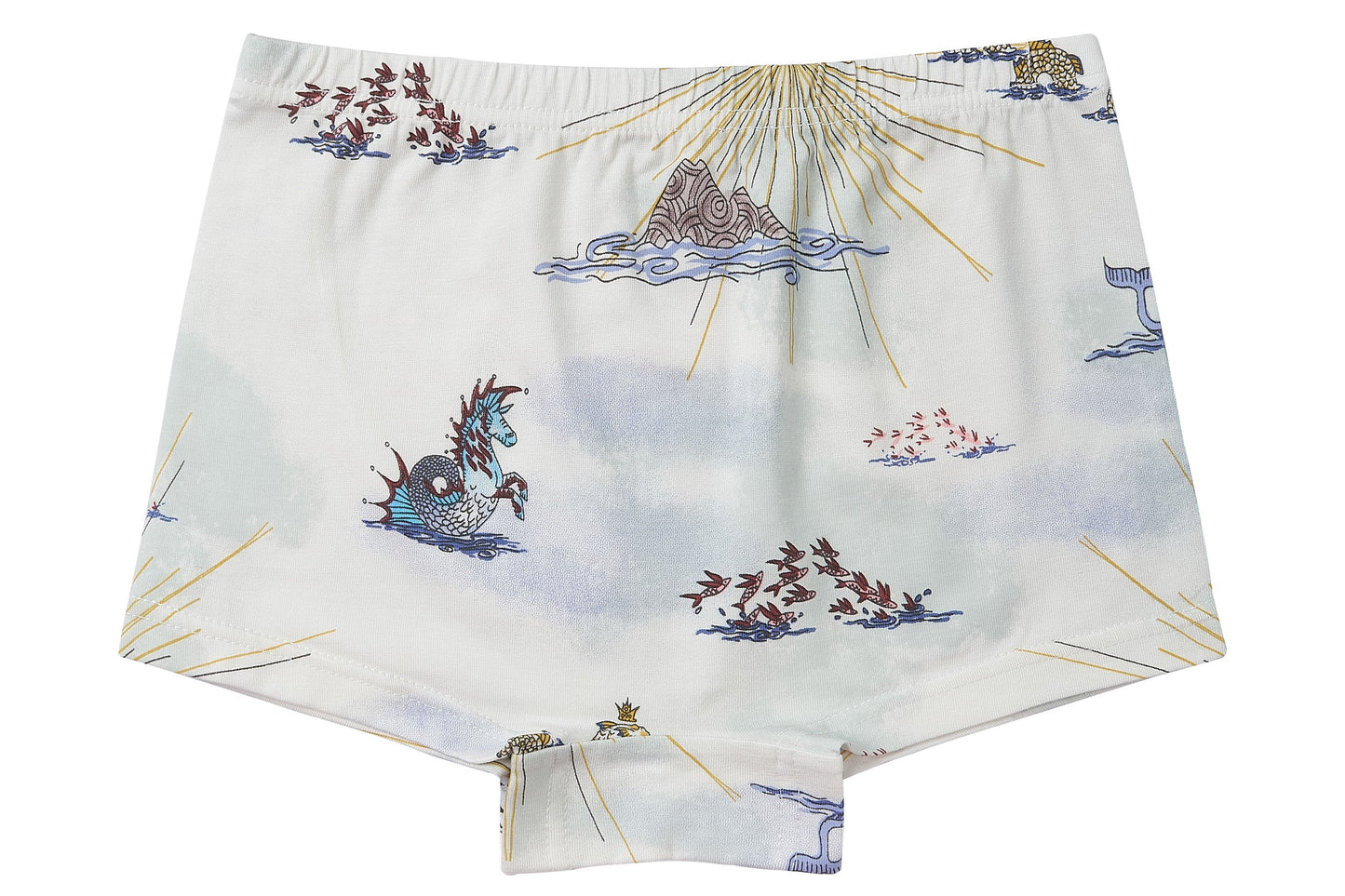 Girls Boy Short Underwear (Bamboo, 2 Pack) - Under the Sea