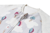 Raglan Long Sleeve Footed Sleep Bag 2.5 TOG (Bamboo) - Meerkats Away!