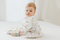 Removable Sleeve Sleep Bag 1.0 TOG (Organic Cotton) - Gazelle Sky