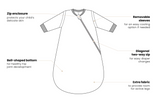 Removable Sleeve Sleep Bag 1.0 TOG (Organic Cotton) - Let's Roll!