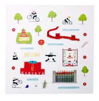 Beijing Waterproof Stickers Activity Set Reusable Map Guide