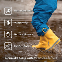 Kids Rubber Rain Boots | Yellow