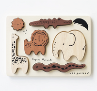 Wee Gallery WOODEN TRAY PUZZLE - SAFARI ANIMALS