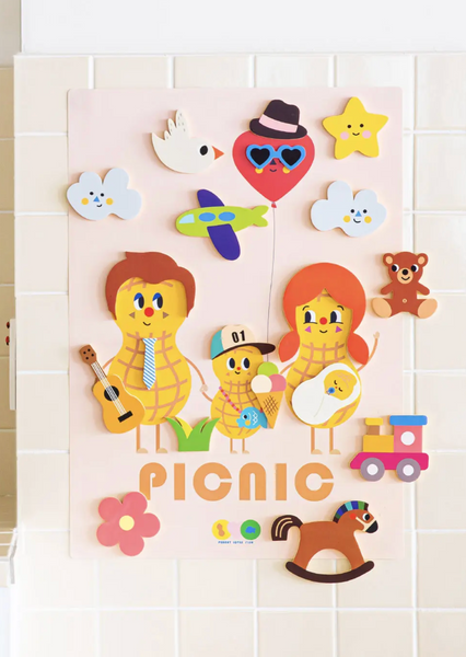 Creative Play Bath Stickers & Poster Set – Picnic