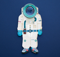 ASTRONAUT AND ROCKET BEE EYE