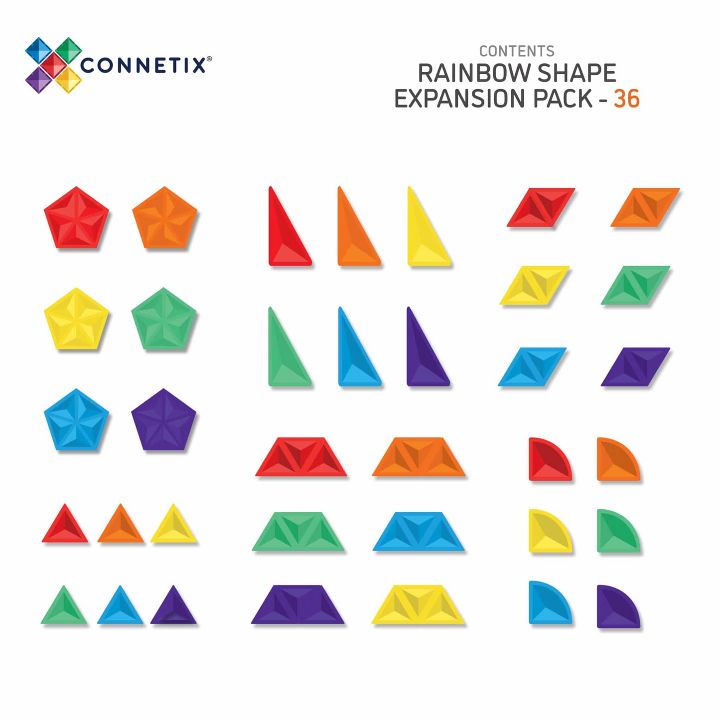 Rainbow Shape Expansion Pack 36 pc