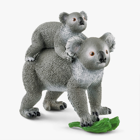 Koala Mother with Baby Wild Animals Playset