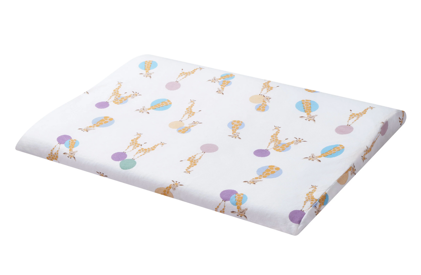 Toddler Pillow and Pillowcase (Bamboo Jersey, Small) - Giraffe Shapes
