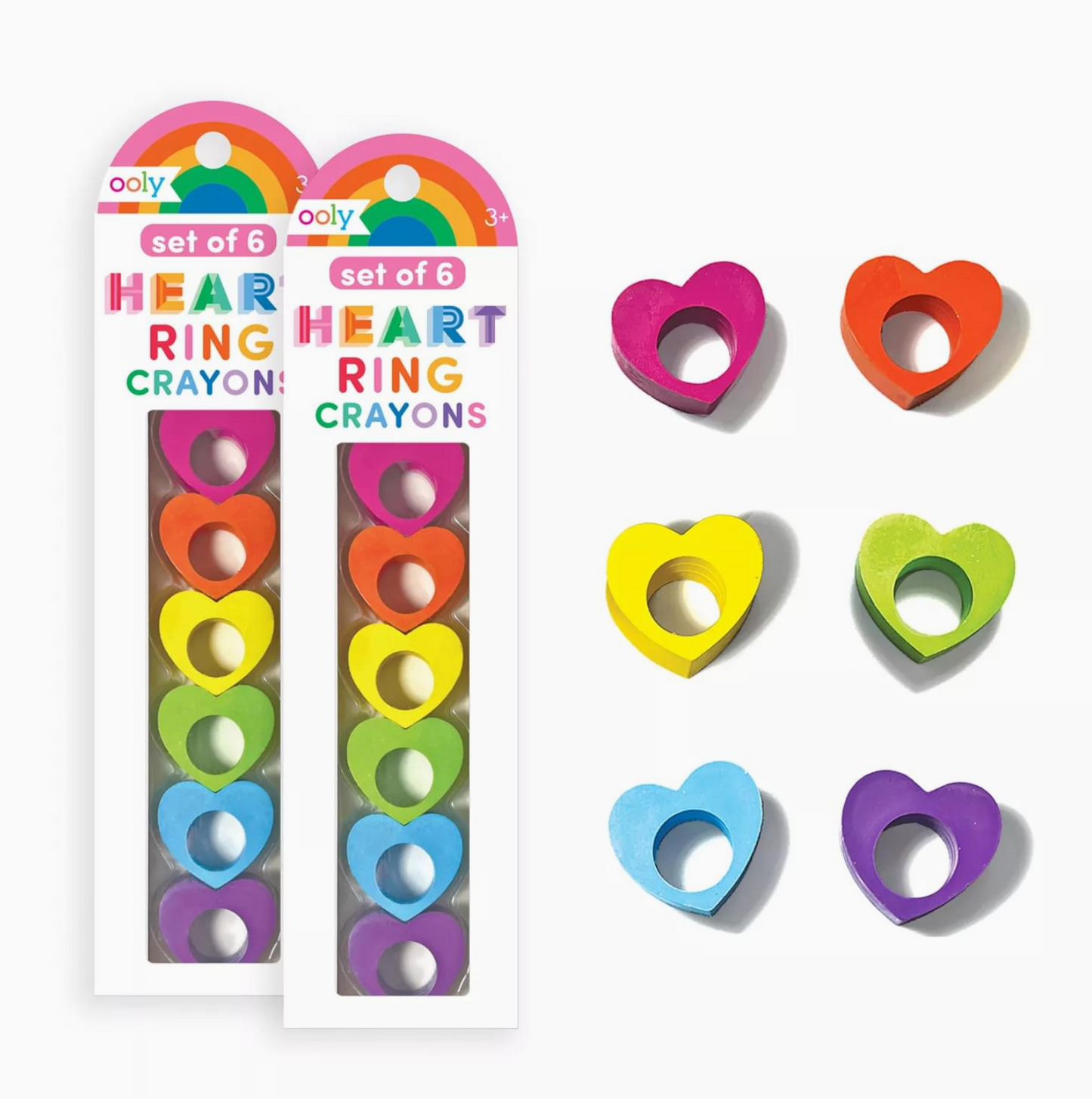 Heart Ring Crayons - Set of 6