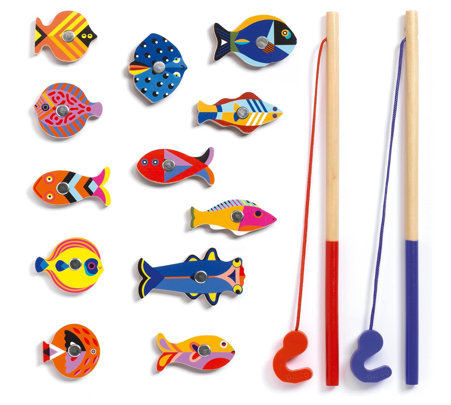 DJECO Fishing Graphic Wooden Magnetic Game