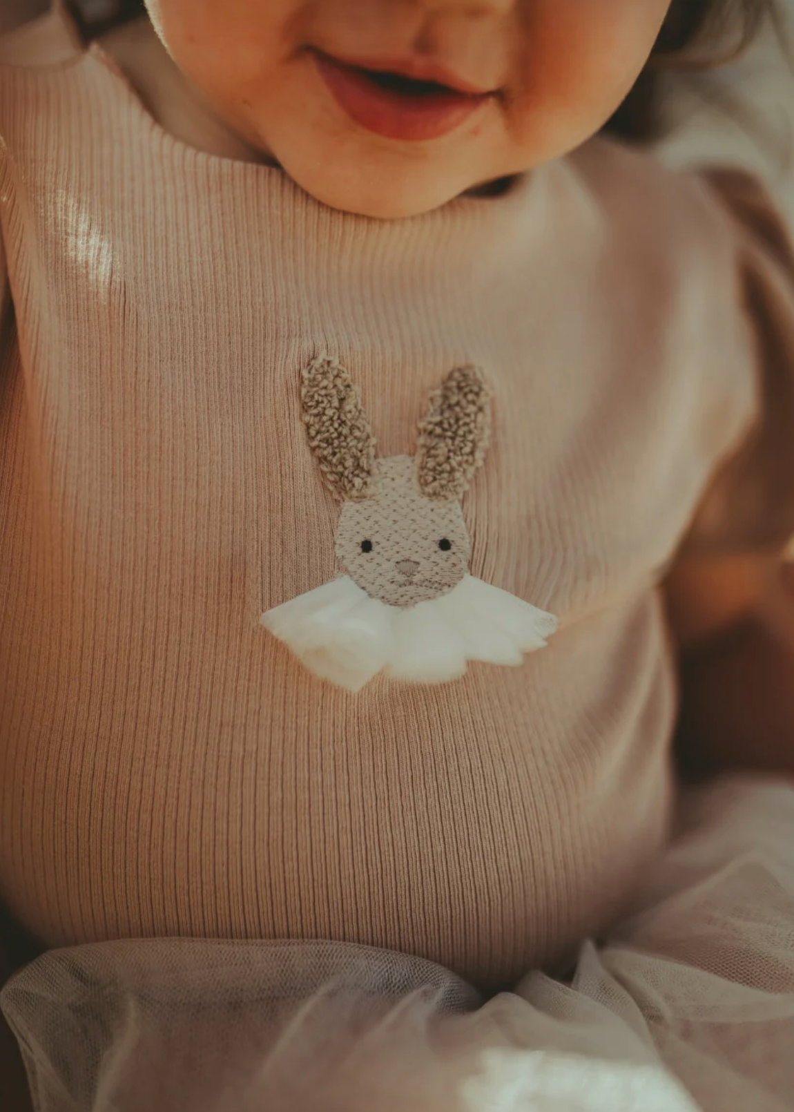 Nowie Bodysuit | Festive Rabbit | Rose Mocha