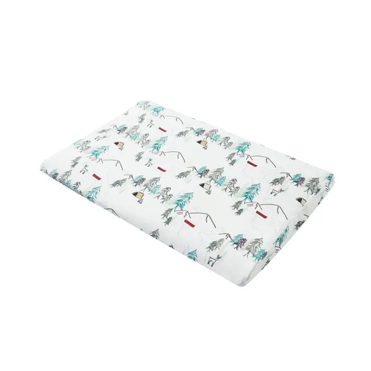 Bamboo Jersey Toddler Pillow with Pillowcase Happy Trails