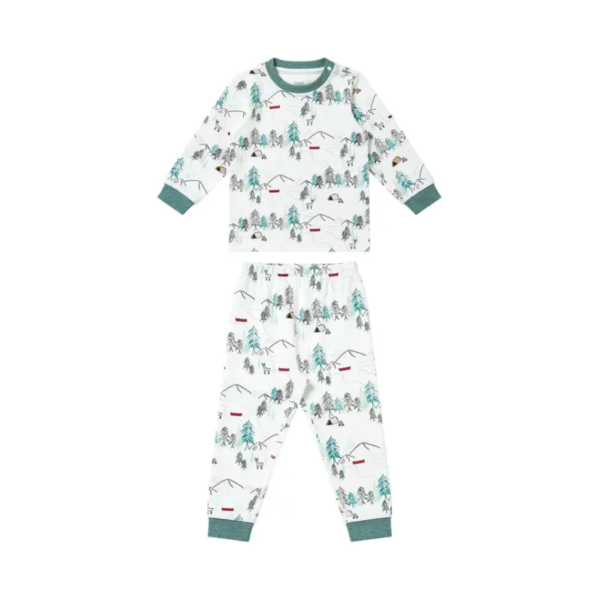 Organic Cotton Long Sleeve Two-Piece PJ Set Happy Trails