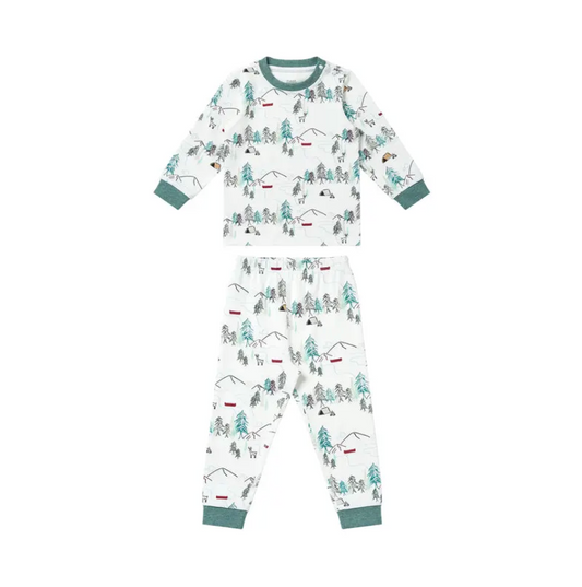 Organic Cotton Long Sleeve Two-Piece PJ Set Happy Trails