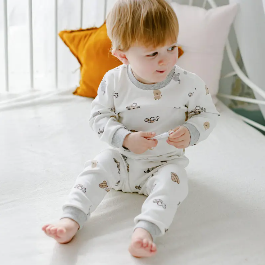 Organic Cotton Long Sleeve Two-Piece PJ Set Safawhee!