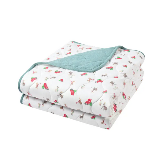 Bamboo Jersey Large Quilted Winter Blanket Sleigh All Day