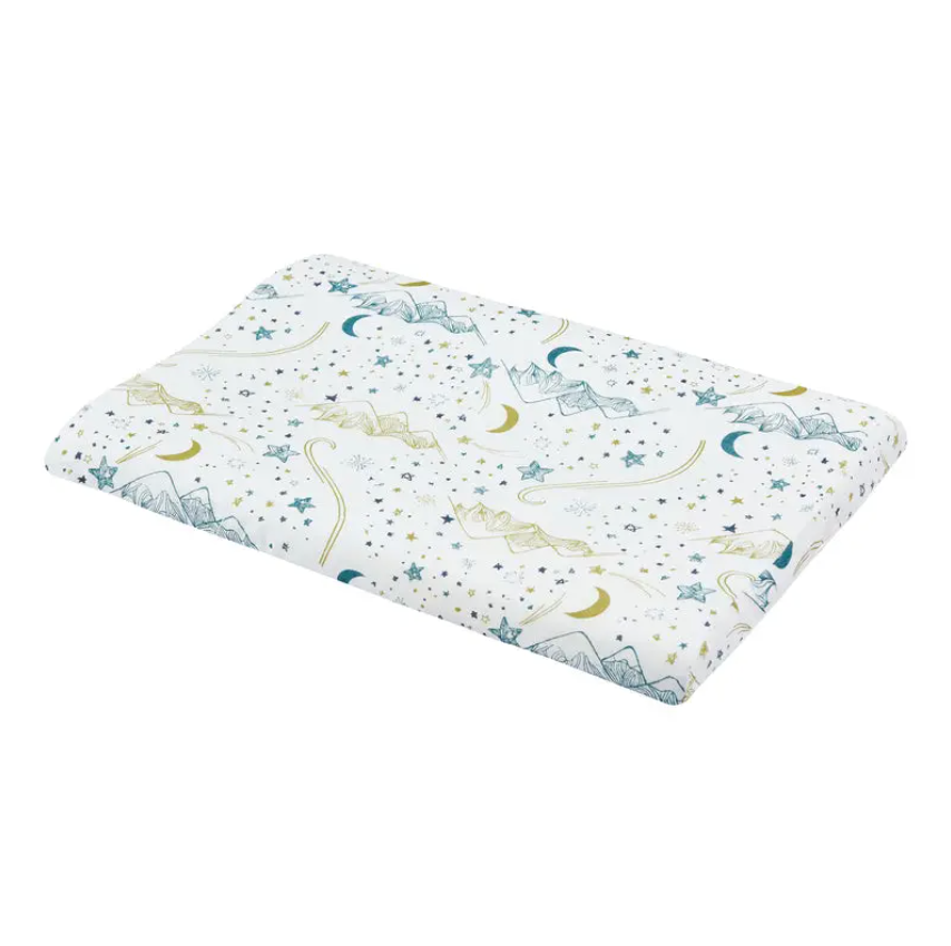 Bamboo Jersey Toddler Pillow with Pillowcase Stars White