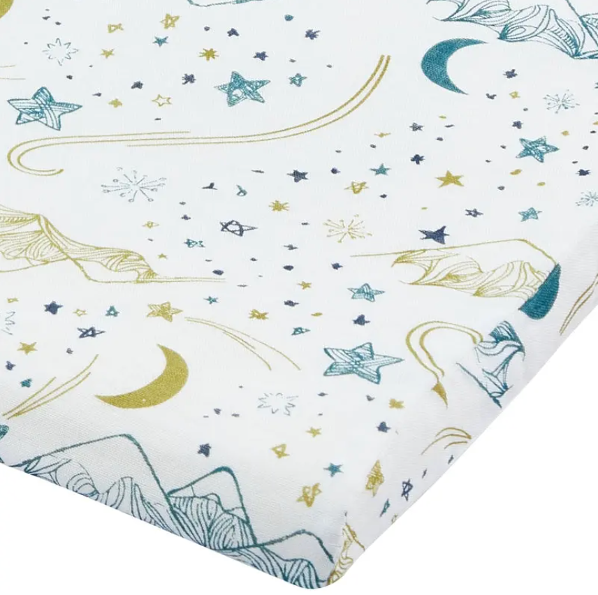 Bamboo Jersey Toddler Pillow with Pillowcase Stars White